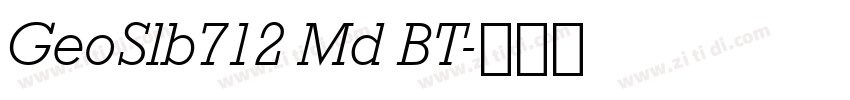 GeoSlb712 Md BT字体转换